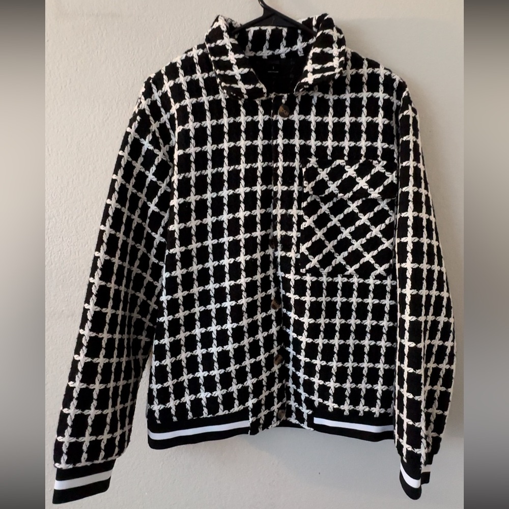 Black and White Checkered Jacket